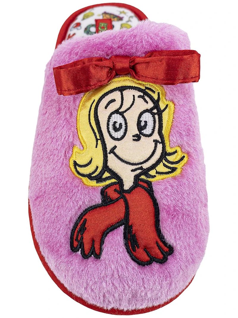 Girls Grinch plush slippers.