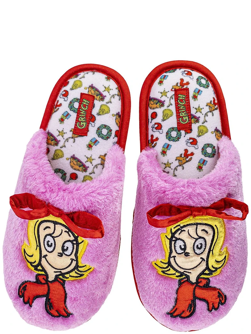 Girls Grinch plush slippers.