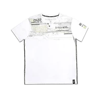 Dark Black Men's Short-Sleeve Henley Graphic T-Shirt