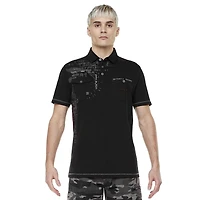 Polo manches courtes avec poches pour homme Dark Black