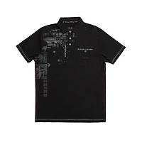 Polo manches courtes avec poches pour homme Dark Black