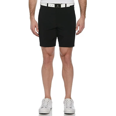PGA Tour Course Essentials Men's 8" Flat Front Short with Active Waistband & Media Pocket
