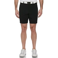 PGA Tour Course Essentials Men's 8" Flat Front Short with Active Waistband & Media Pocket