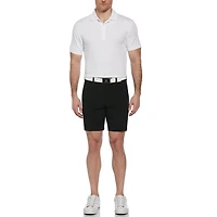 PGA Tour Course Essentials Men's 8" Flat Front Short with Active Waistband & Media Pocket