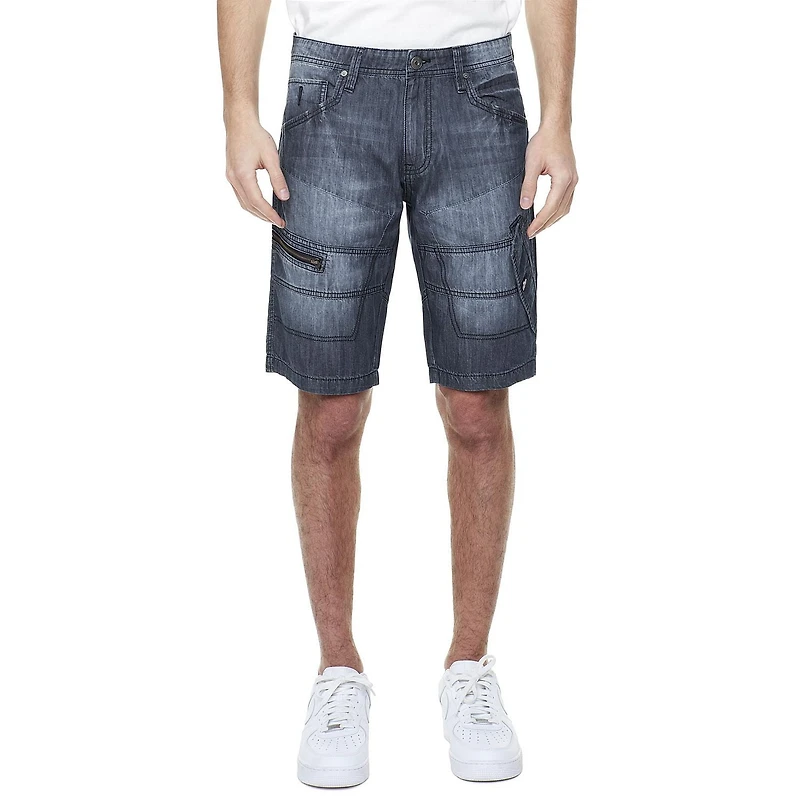 Cargo Capri en denim super léger pour homme de Dark Black