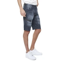 Cargo Capri en denim super léger pour homme de Dark Black