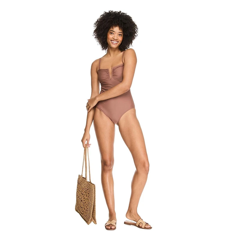 George Women's V-Wire One Piece Swimsuit