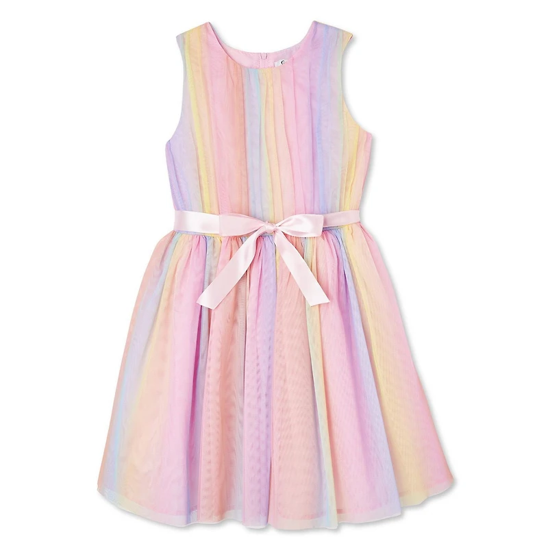 Robe en maille arc-en-ciel George pour filles