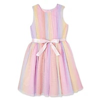 Robe en maille arc-en-ciel George pour filles