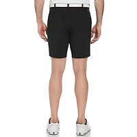 PGA Tour Course Essentials Men's 8" Flat Front Short with Active Waistband & Media Pocket