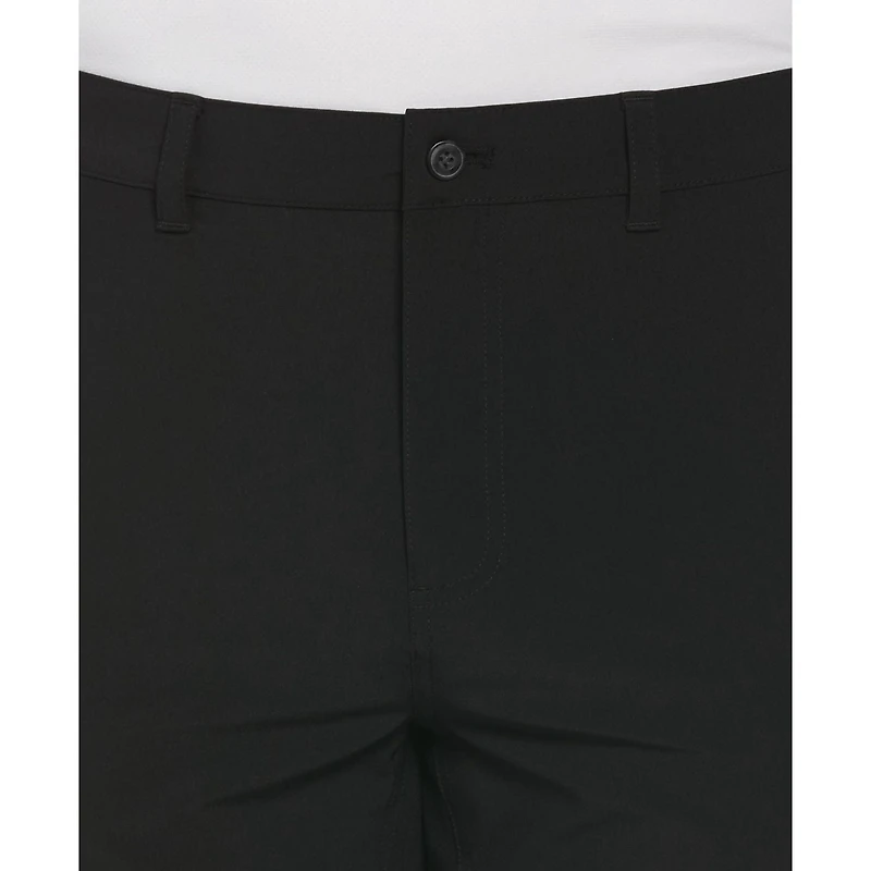 PGA Tour Course Essentials Men's 8" Flat Front Short with Active Waistband & Media Pocket