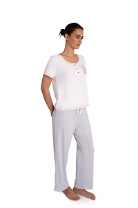 Ensemble pyjama 3 pièces pour femmes Peanuts