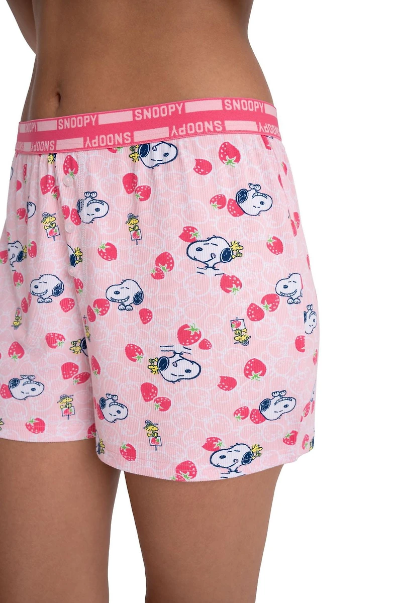 Ensemble pyjama 3 pièces pour femmes Peanuts