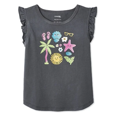 George Toddler Girls' Flutter-Sleeve Top