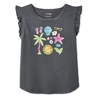 George Toddler Girls' Flutter-Sleeve Top