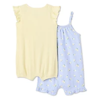 Lot de 2 barboteuses George pour bébés filles