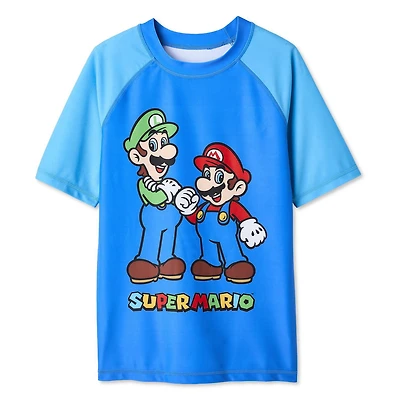Haut de bain anti-UV Super Mario Nintendo pour garçons