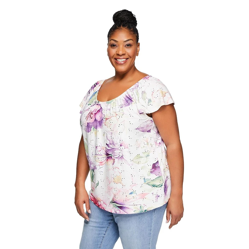 Iyla Plus Women's Eyelet Top