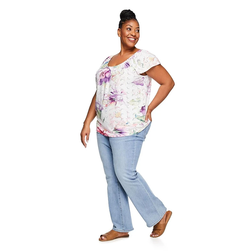 Iyla Plus Women's Eyelet Top