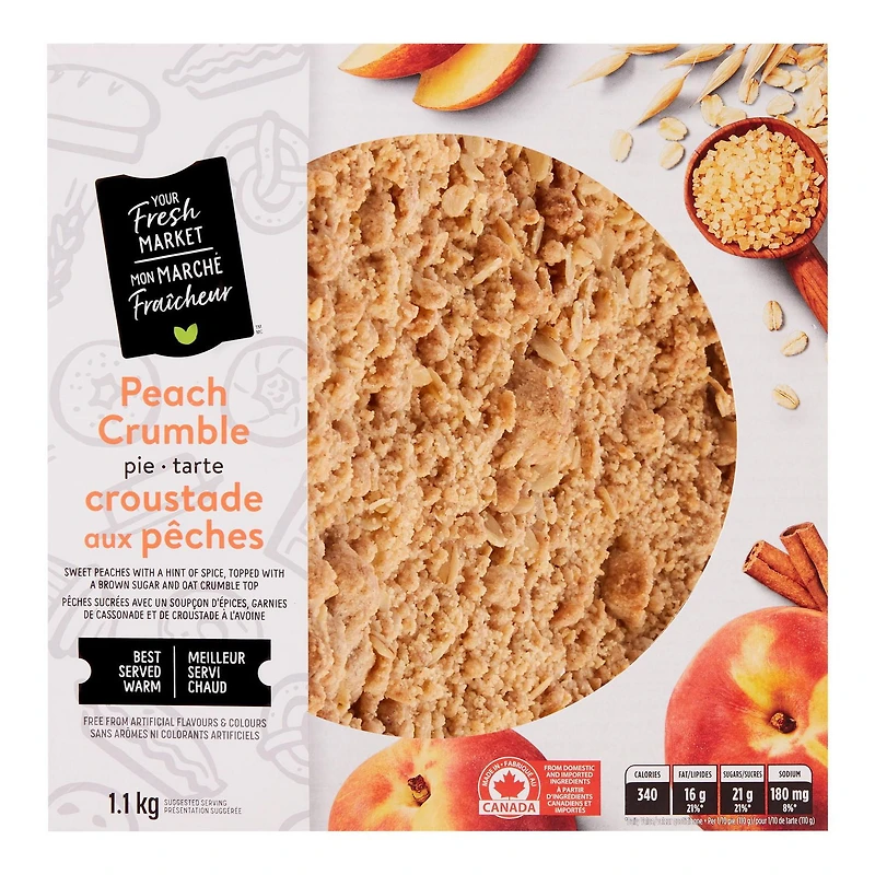 Your Fresh Market Peach Crumble Pie