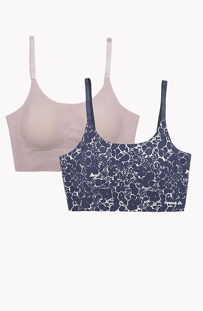 Reebok Ladies' 2 Pack Stay-Put Bralettes, Sizes S-XL
