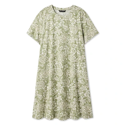 Lane Bryant Women's Plus Crew-Neck T-Shirt Dress