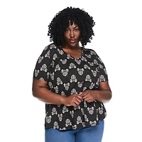 Lane Bryant Women's Plus V-Neck Strappy Swing Top