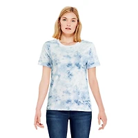 T-shirt imprimé en coton à encolure ronde George pour femmes
