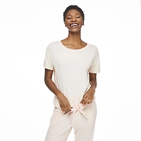 George Women's Tie-Front Pajama Top