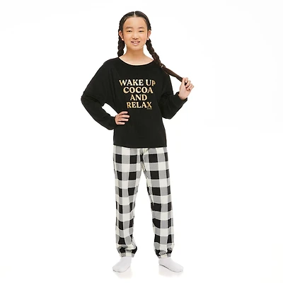 Justice Girls' Velour Fleece Pajamas 2-Piece Set