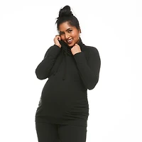 Paisley Sky Maternity Cowl Neckline Sweatshirt