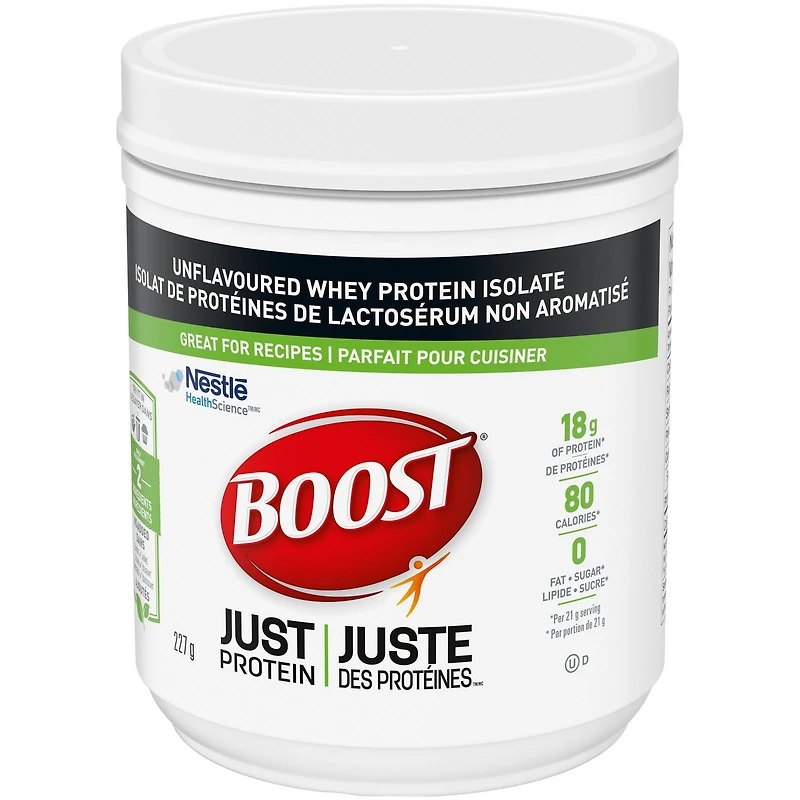 BOOST JUST PROTEIN Unflavoured Instant Whey Protein Isolate Powder 227 g