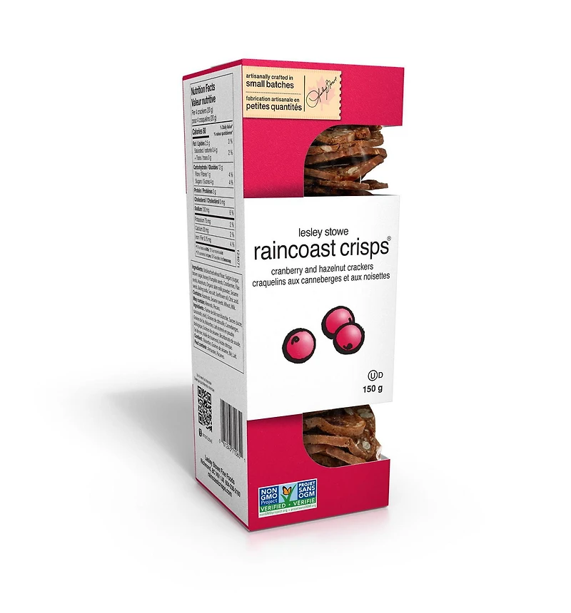 lesley stowe Raincoast Crisps Canneberges et Noisettes lesley stowe Raincoast Crisps