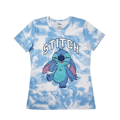 T-shirt à manches courtes Disney Stitch Embarrassé pour femme