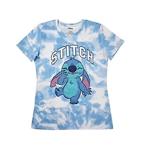 T-shirt à manches courtes Disney Stitch Embarrassé pour femme