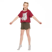 Pyjama 2 pièces avec caleçon boxer Justice pour filles