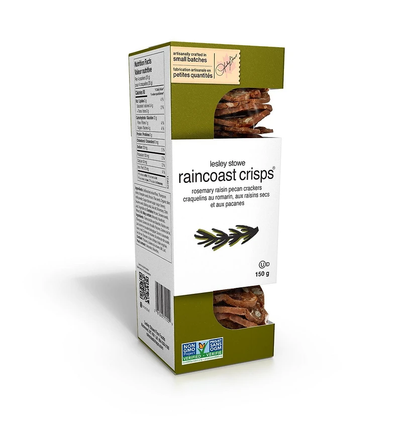 lesley stowe raincoast crisps rosemary raisin pecane, LSFF RC rosemary raisin pecane