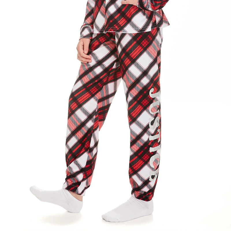 Justice Girls' Velour Fleece Pajamas 2-Piece Set