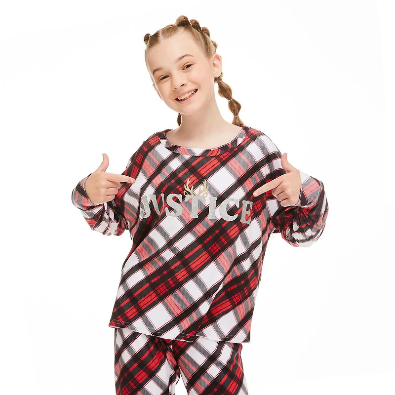 Justice Girls' Velour Fleece Pajamas 2-Piece Set