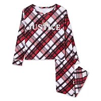 Justice Girls' Velour Fleece Pajamas 2-Piece Set