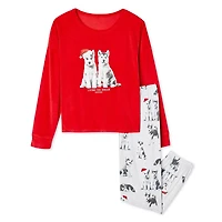 Justice Girls' Velour Fleece Pajamas 2-Piece Set