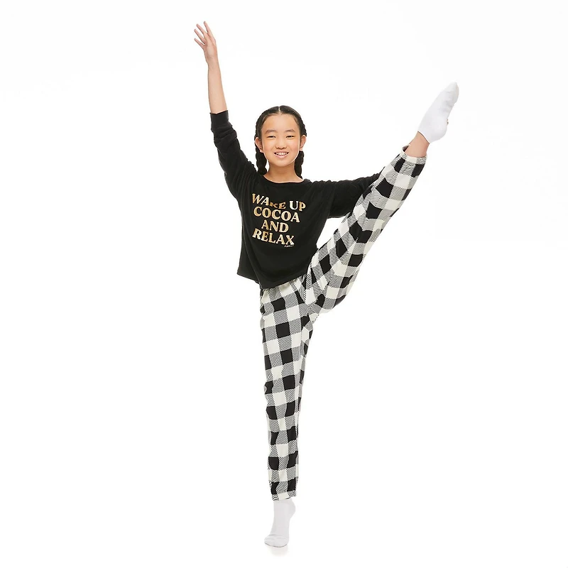 Justice Girls' Velour Fleece Pajamas 2-Piece Set