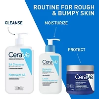 CeraVe SA Cleanser, Salicylic Acid Exfoliating Face Wash with Vitamin D and Ceramides for Rough Bumpy Skin, 237mL