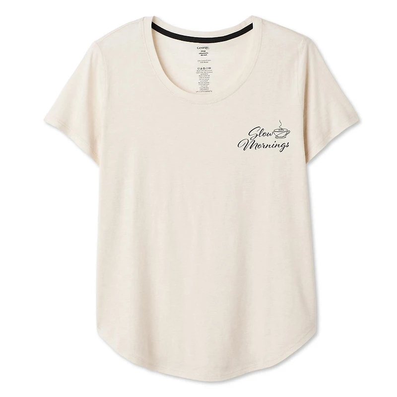 T-shirt de nuit avec encolure dégagée George pour femmes