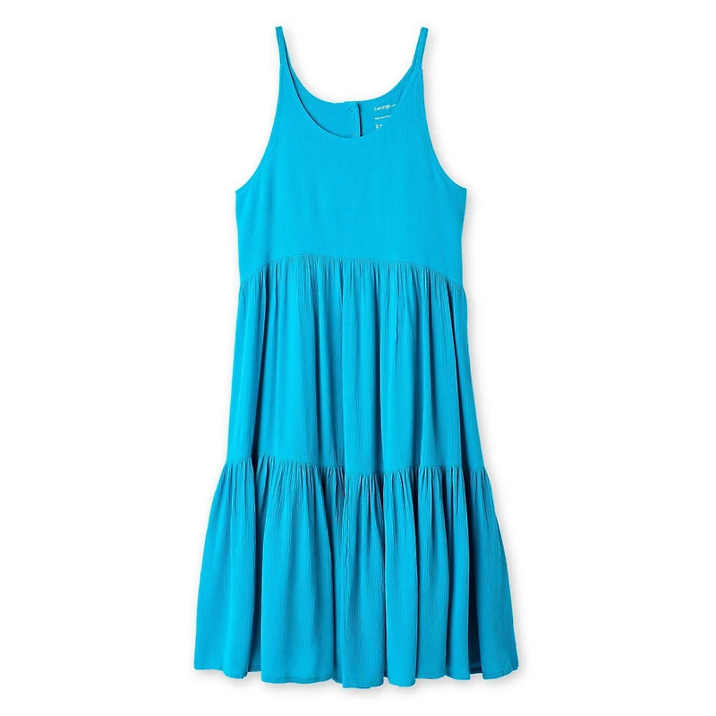 George Girls' Crinkled Halter Dress