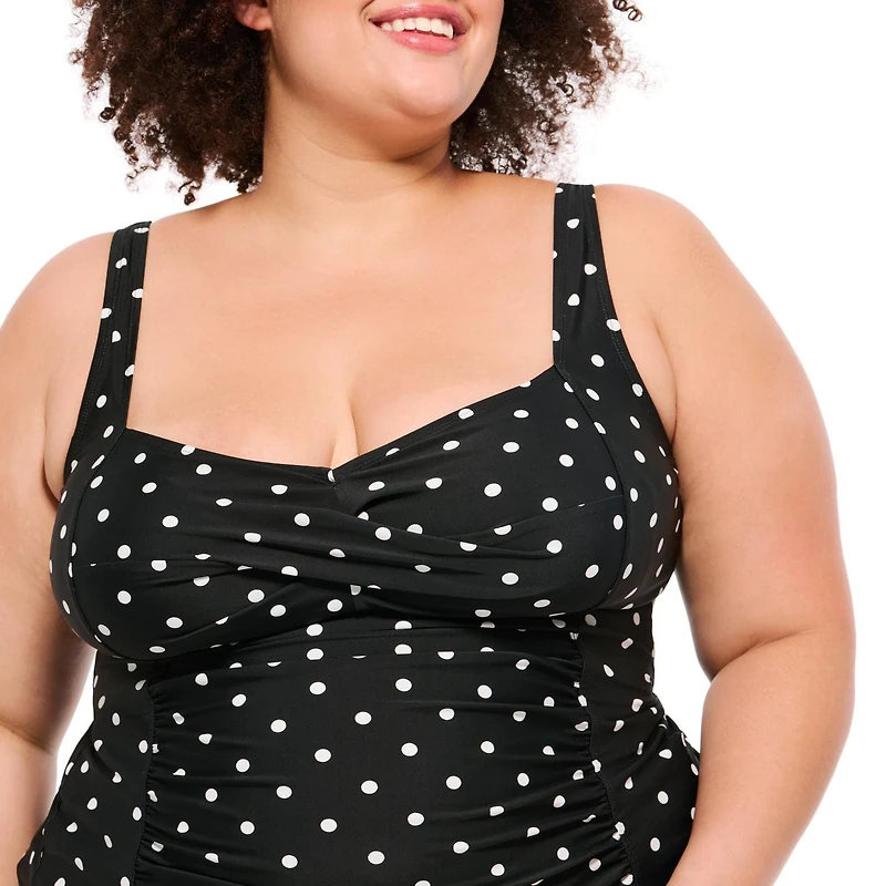 Krista Plus Haut de maillot bain tankini à décolleté en cœur croisé pour femme