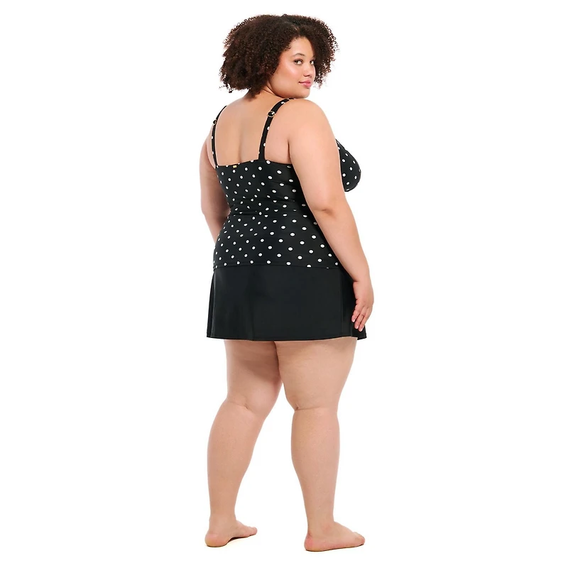 Krista Plus Women's Crossover Sweetheart Neckline Tankini Swim Tops
