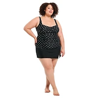 Krista Plus Women's Crossover Sweetheart Neckline Tankini Swim Tops