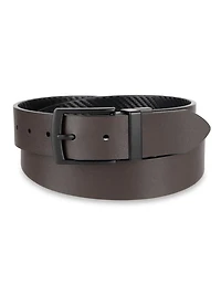 Tailored Flex by Haggar Men's Carbon Fiber Reversible Belt