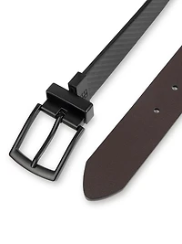 Tailored Flex by Haggar Men's Carbon Fiber Reversible Belt